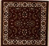 Agra Red Square Hand Knotted 411 X 411  Area Rug 251-13037 Thumb 0