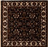 Agra Black Square Hand Knotted 411 X 411  Area Rug 251-13043 Thumb 0