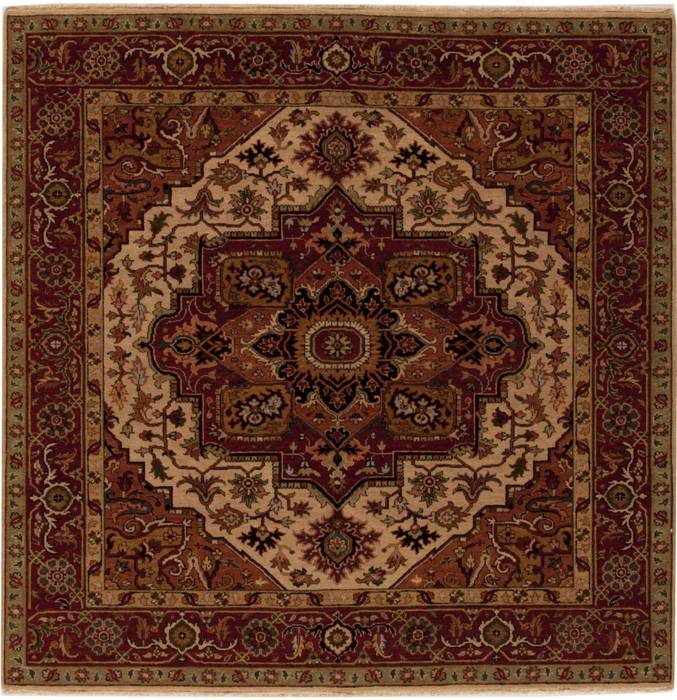 Serapi Beige Square Hand Knotted 60 X 60  Area Rug 251-13048 Image 0
