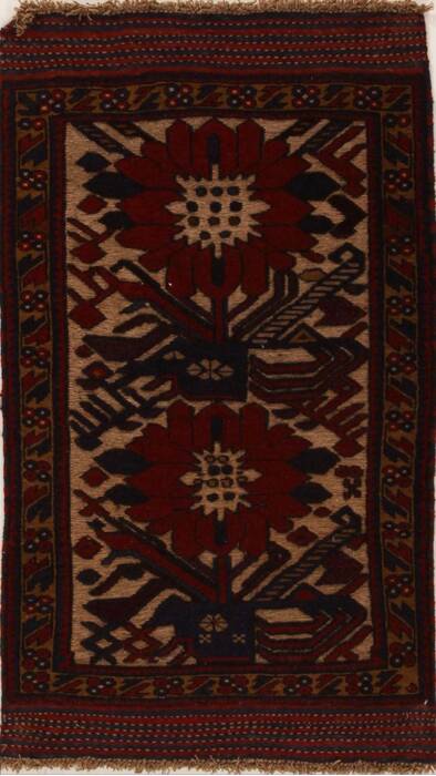 Baluch Beige Hand Knotted 28 X 41  Area Rug 251-13060 Image 0