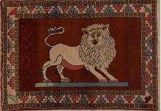 Persian Bidjar Red Rectangle 3x5 ft Wool Carpet 13084