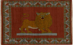 Persian Bidjar Red Rectangle 3x5 ft Wool Carpet 13087