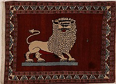 Persian Bidjar Red Rectangle 3x5 ft Wool Carpet 13088