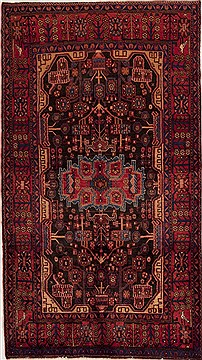 Mussel Multicolor Hand Knotted 5'2" X 9'5"  Area Rug 251-13131