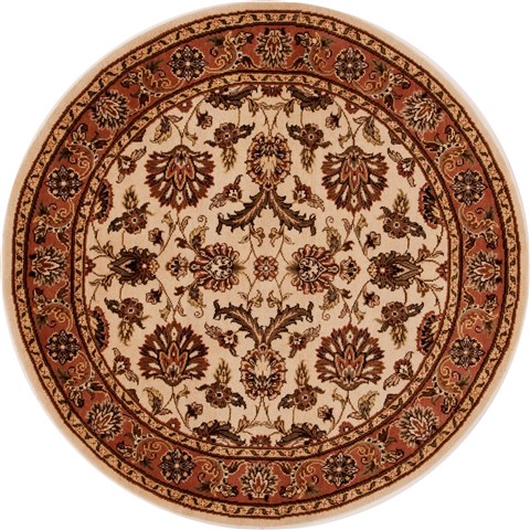 Jaipur White Round Hand Knotted 50 X 50  Area Rug 251-13150 Image 0