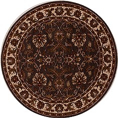 Indian Jaipur Grey Round 5 to 6 ft Wool Carpet 13152