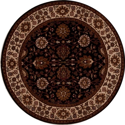 Jaipur Black Round Hand Knotted 411 X 50  Area Rug 251-13155 Image 0