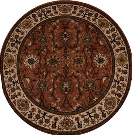 Jaipur Brown Round Hand Knotted 411 X 50  Area Rug 251-13157 Image 0