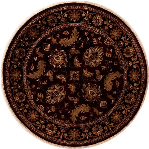 Jaipur Black Round Hand Knotted 411 X 411  Area Rug 251-13158 Image 0