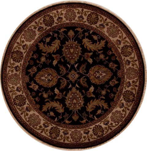 Jaipur Black Round Hand Knotted 50 X 50  Area Rug 251-13161 Image 0