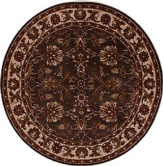 Indian Jaipur Grey Round 5 to 6 ft Wool Carpet 13168