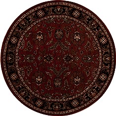 Indian Jaipur Red Round 5 to 6 ft Wool Carpet 13170