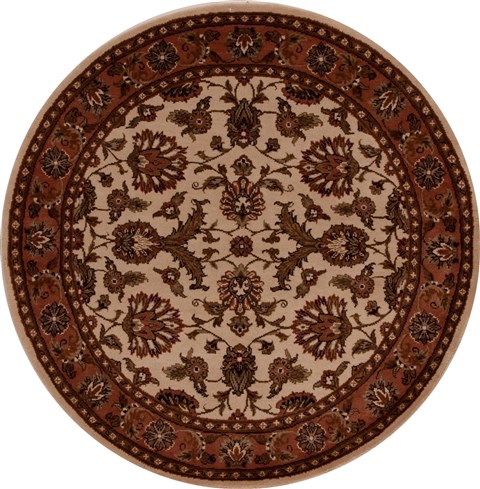 Jaipur Beige Round Hand Knotted 52 X 52  Area Rug 251-13173 Image 0