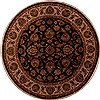 Agra Black Round Hand Knotted 60 X 62  Area Rug 251-13186 Thumb 0