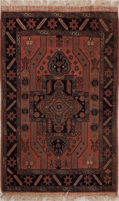 Kazak Brown Hand Knotted 39 X 58 Area Rug 251-13211 Image 0