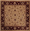 Pishavar Beige Square Hand Knotted 89 X 910  Area Rug 251-13248 Thumb 0