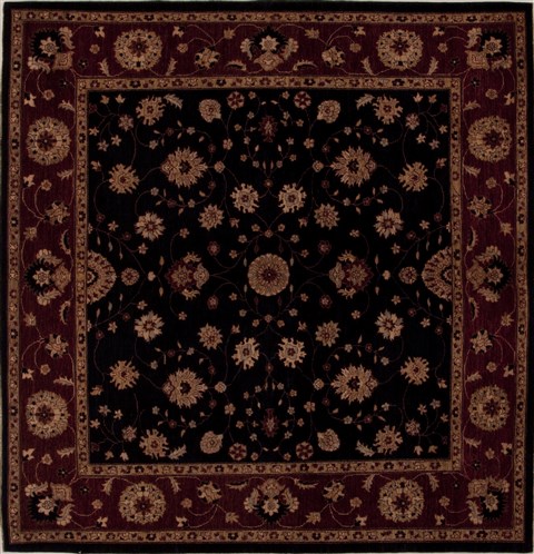 Pishavar Blue Square Hand Knotted 89 X 811  Area Rug 251-13249 Image 0