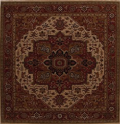 Serapi Beige Square Hand Knotted 9'10" X 10'0"  Area Rug 251-13252