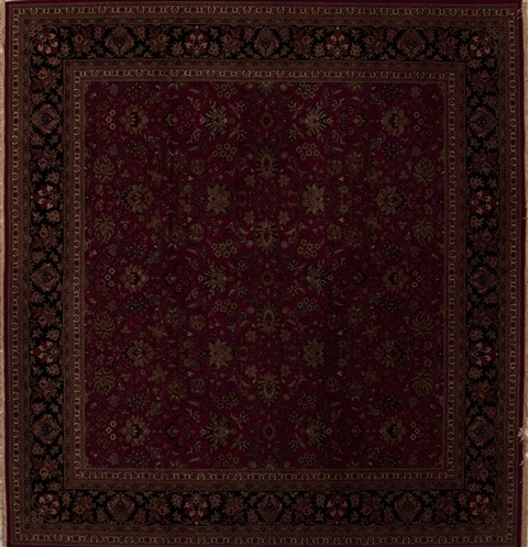 Kashmir Red Square Hand Knotted 100 X 100  Area Rug 251-13253 Image 0