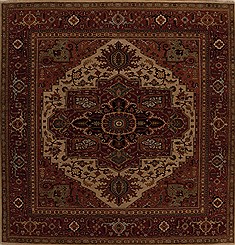Serapi Beige Square Hand Knotted 9'9" X 10'2"  Area Rug 251-13258