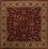 Agra Red Square Hand Knotted 910 X 911  Area Rug 251-13297 Thumb 0