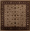 Kashmir Beige Square Hand Knotted 99 X 100  Area Rug 251-13300 Thumb 0