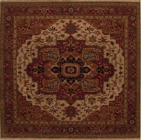 Serapi Beige Square Hand Knotted 99 X 911  Area Rug 251-13315 Image 0