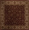 Agra Red Square Hand Knotted 100 X 100  Area Rug 251-13316 Thumb 0