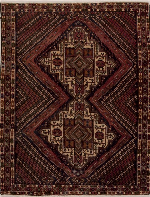 Shahre Babak Multicolor Hand Knotted 49 X 66  Area Rug 251-13350 Image 0