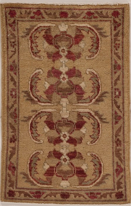 Pishavar Beige Hand Knotted 19 X 211  Area Rug 251-13375 Image 0
