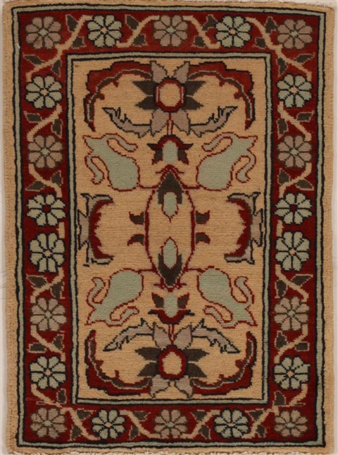 Pishavar Beige Hand Knotted 110 X 27  Area Rug 251-13383 Image 0