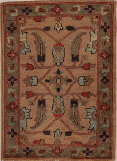 Pishavar Beige Hand Knotted 21 X 210  Area Rug 251-13387 Image 0