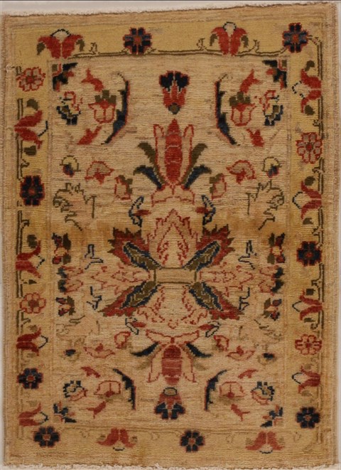 Pishavar Beige Hand Knotted 20 X 29  Area Rug 251-13392 Image 0