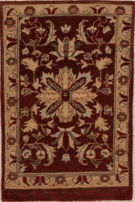 Pishavar Red Hand Knotted 19 X 29  Area Rug 251-13405 Image 0