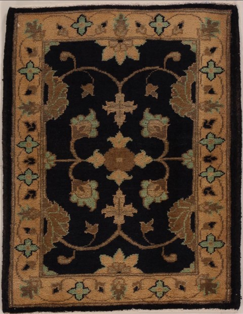 Pishavar Black Hand Knotted 22 X 29  Area Rug 251-13406 Image 0
