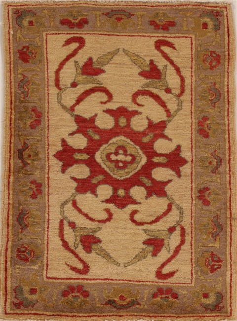 Pishavar Beige Hand Knotted 20 X 30  Area Rug 251-13428 Image 0
