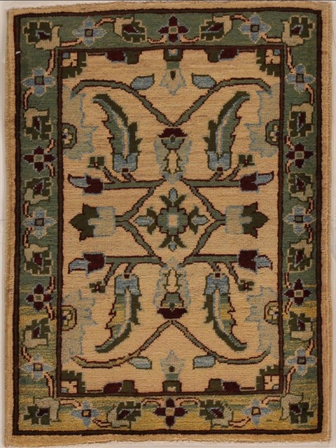 Pishavar Beige Hand Knotted 20 X 29  Area Rug 251-13429 Image 0