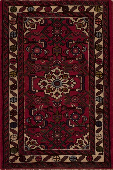 Hossein Abad Red Hand Knotted 22 X 32  Area Rug 251-13439 Image 0