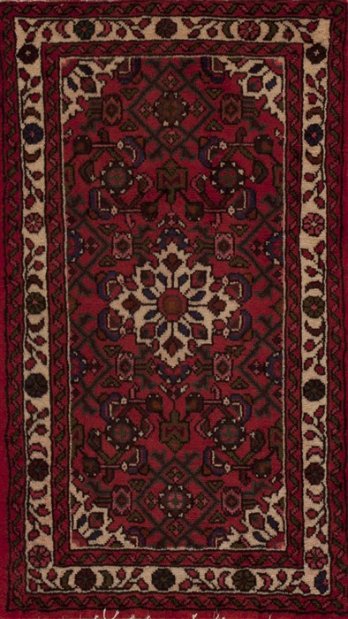 Hossein Abad Red Hand Knotted 22 X 33  Area Rug 251-13448 Image 0