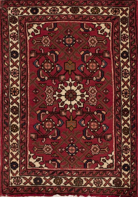 Hossein Abad Red Hand Knotted 22 X 32  Area Rug 251-13455 Image 0