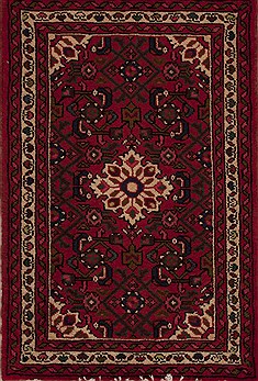 Persian Hamedan Red Rectangle 2x3 ft Wool Carpet 13459