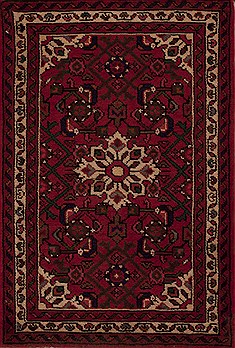 Hossein Abad Red Hand Knotted 2'3" X 3'3"  Area Rug 251-13469