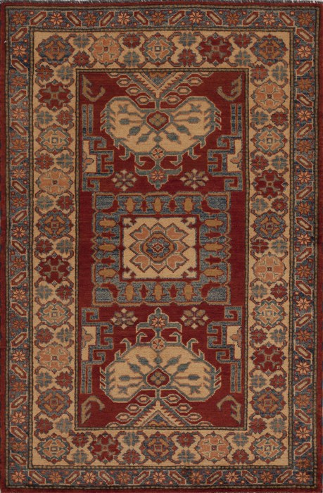 Kazak Red Hand Knotted 35 X 52 Area Rug 251-13483 Image 0