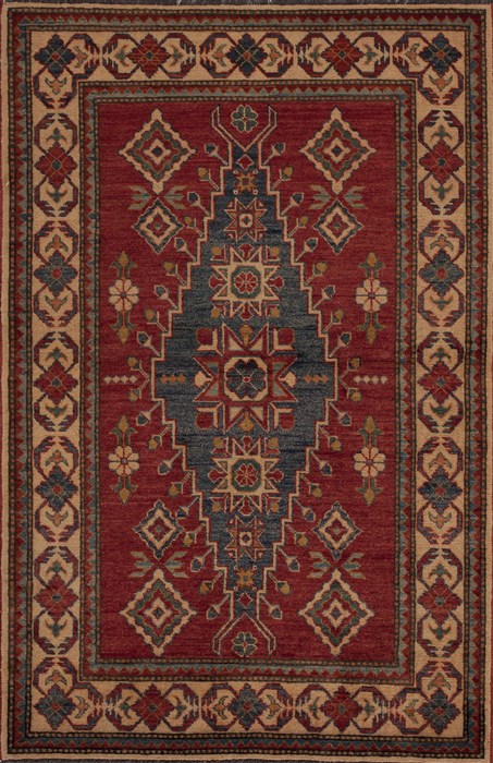 Kazak Red Hand Knotted 39 X 59 Area Rug 251-13493 Image 0
