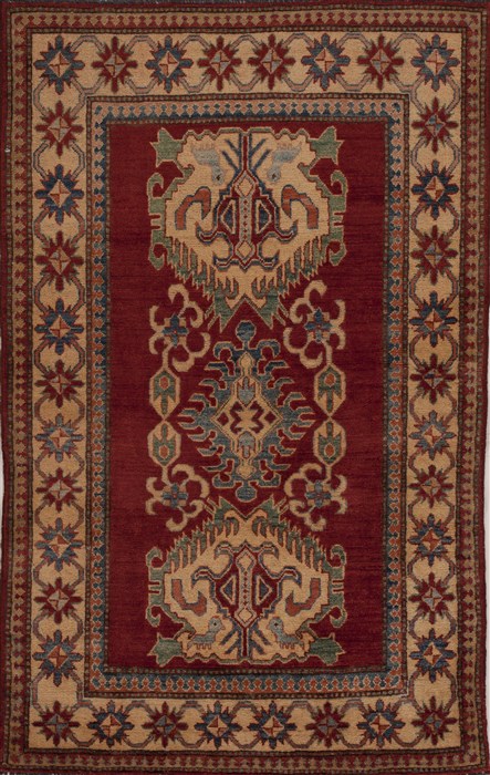 Kazak Red Hand Knotted 34 X 56  Area Rug 251-13497 Image 0
