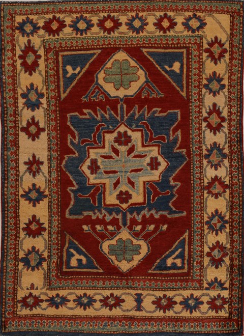 Kazak Red Hand Knotted 38 X 50  Area Rug 251-13535 Image 0