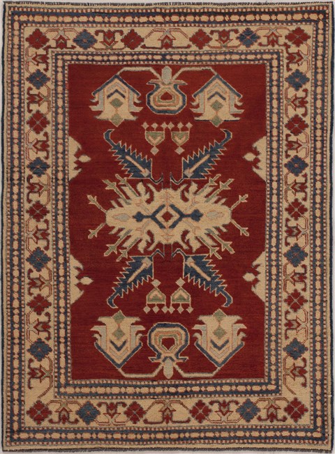 Kazak Red Hand Knotted 34 X 46  Area Rug 251-13572 Image 0