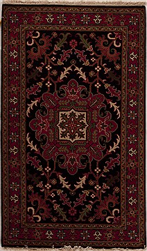 Heriz Black Hand Knotted 3'0" X 5'0"  Area Rug 251-13592