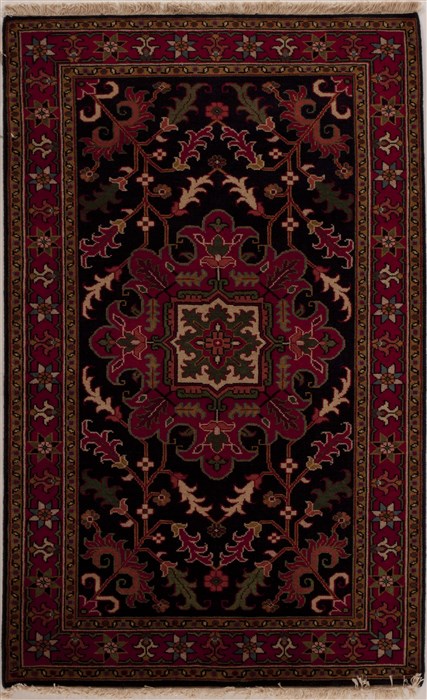 Heriz Black Hand Knotted 211 X 410 Area Rug 251-13594 Image 0