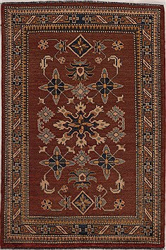 Pakistani Kazak Brown Rectangle 3x5 ft Wool Carpet 13595